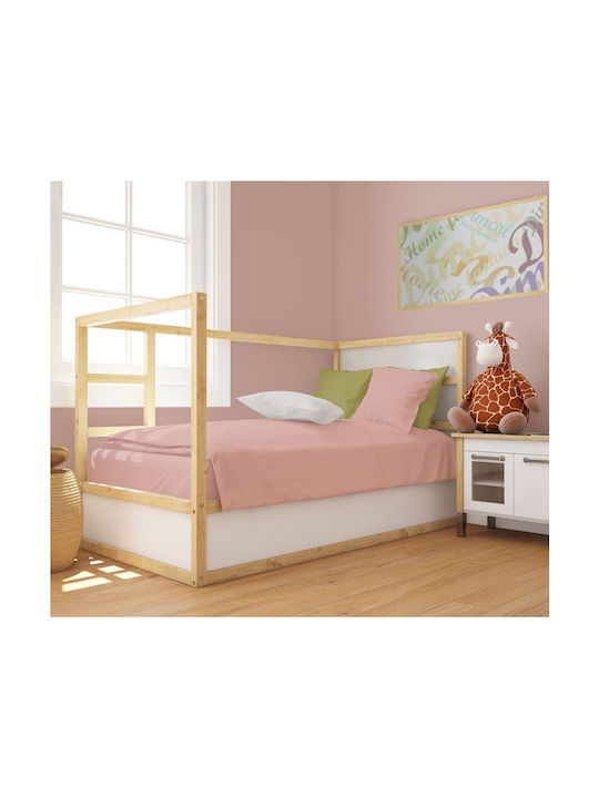 Dimcol Baby Duvet Cover Bebe Solid Dusty Rose 120x160cm