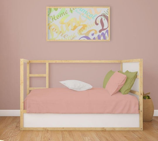 Dimcol Baby Duvet Cover Bebe Solid Dusty Rose 120x160cm
