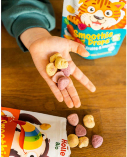 Σνακ Φρούτων Λαχανικών Smoothie Drops 3+ Ετών Holle 15gr