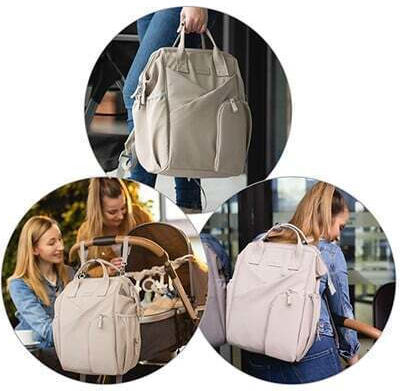 Babyono Diaper Bag Beige 40x27x19cm.