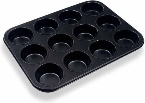 Homestyle Formă de Patiserie pentru Chec Rotund din Aluminiu 12 Locuri 34x16buc 1buc