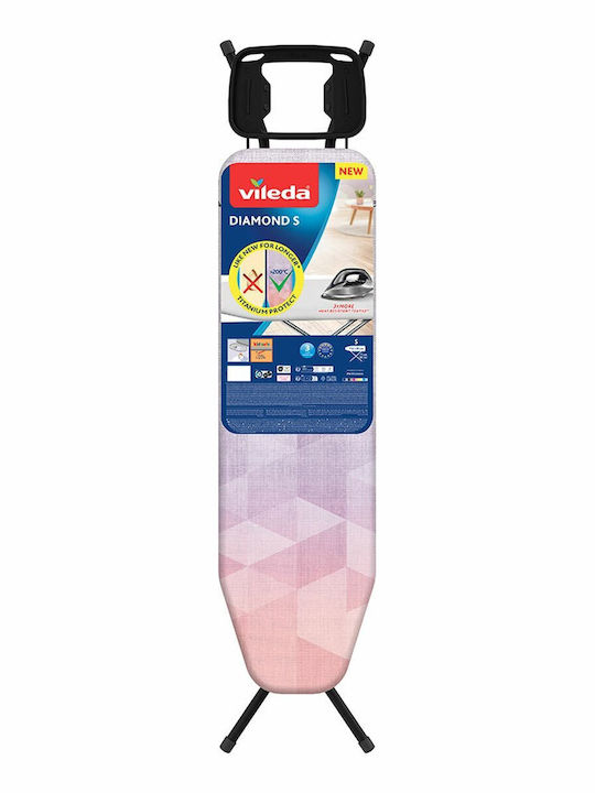 Vileda Diamond S Ironing Board For Steam Iron Foldable