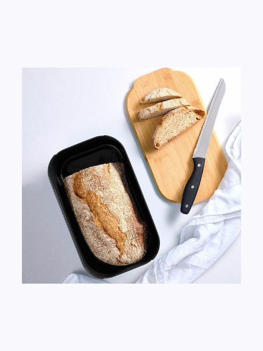Espiel Day Bread Box made of Bamboo Black 12x33x18cm