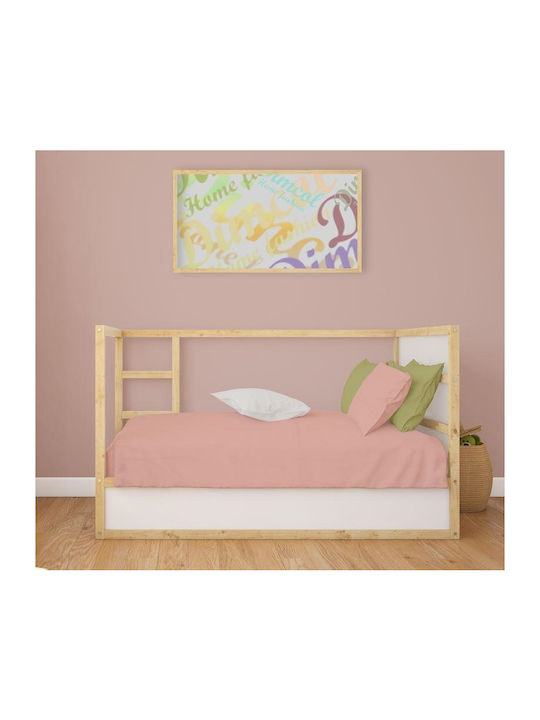 Dimcol Bebe Solid Baby Cotton Pillowcase Pink 45x35cm