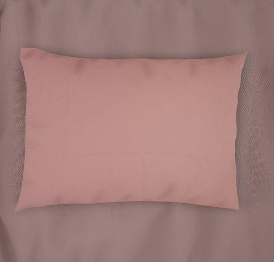 Dimcol Bebe Solid Детска калъфка за възглавница от 100% памук Dusty Rose 45x35см.