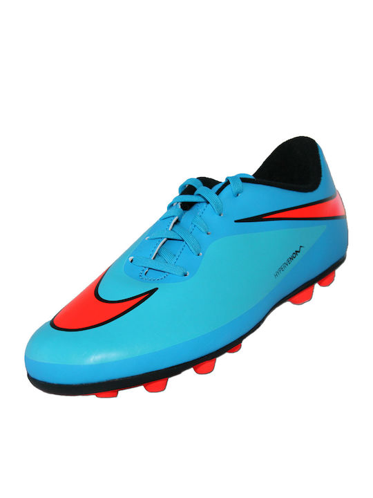 Παιδικά Ποδοσφαιρικά Παπούτσια HYPERVENOM PHADE με Τάπες Τιρκουάζ