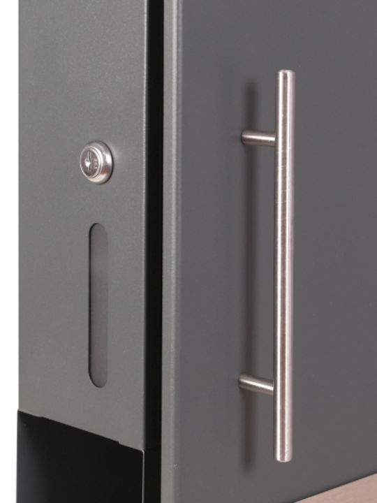 Wiltoc Außenbereich Briefkasten Metallisch in Silber Farbe 43.5cm