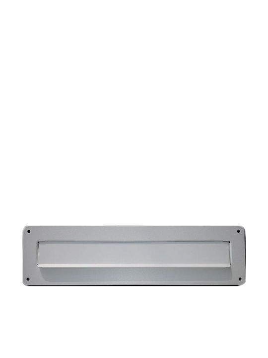 Viometal Θυρίδα Γραμματοκιβωτίου Inox σε Ασημί Χρώμα 38x10cm
