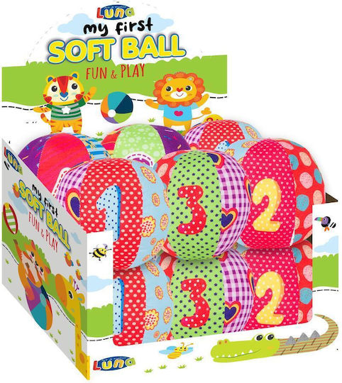 Luna Jucărie De Dentiție Minge Moale 1-2-3 Fucsia