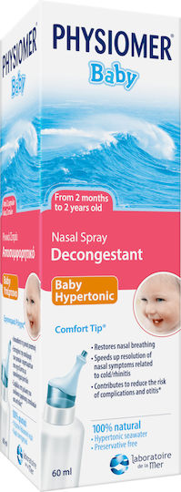 Physiomer Hygiene Active Prevention Baby Υπέρτονο Υπέρτονο Ρινικό Σπρέι με Θαλασσινό Νερό για Βρέφη και Παιδιά 60ml