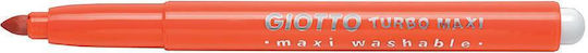 Giotto Turbo Maxi Orange Washable Drawing Markers 5mm Thick Set 12pcs