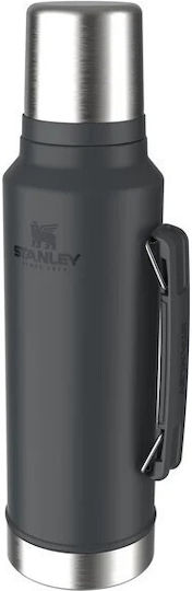 Stanley Classic Legendary Stainless Steel Thermos Bottle BPA Free 1.4lt Matte Black Pebble With Handle