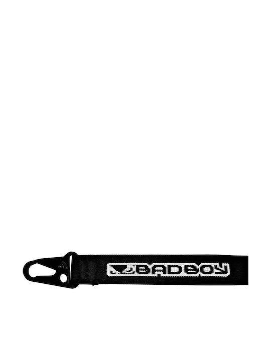 Badboy Woven Keychain Neck Strap Bb-000057 Lanyard Rebuild Reform Repeat Black White Letters