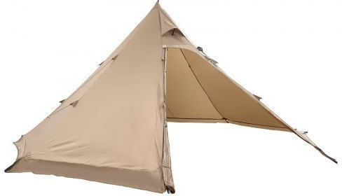 Vevor Σκηνή Camping Teepee Καφέ 4 Εποχών για 4 Άτομα 400x400x200εκ.