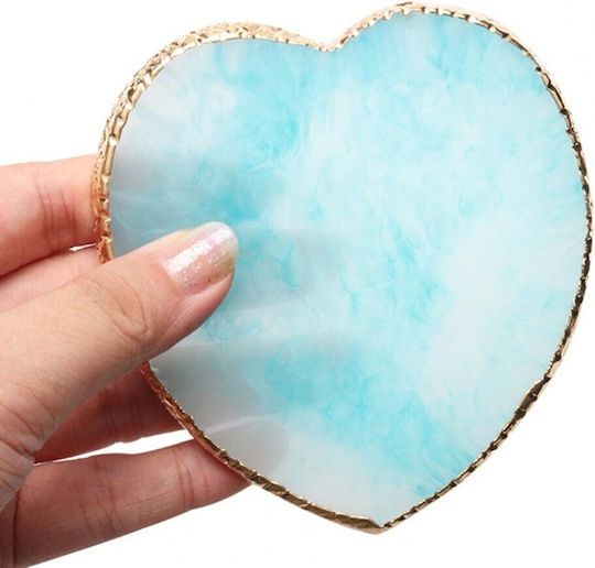 Base Palette for Mixing Material Heart Shape Blue