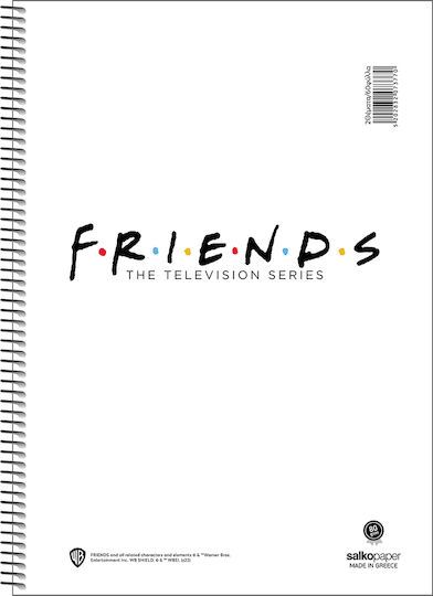 Salko Paper Spiral Notebook Ruled 240 Sheets Friends 1pcs (Μiscellaneous colours)