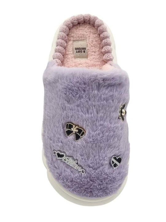 Geschlossene Damen Hausschuhe Lila 248/25246_MΩΒ