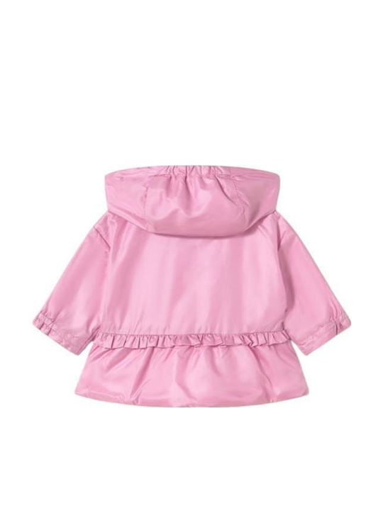 Kids' Casual Jacket Windproof Double Sided with Hood Pink
