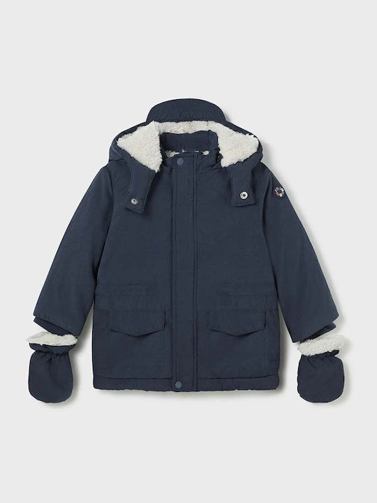 Kids' Parka with Hood Navy Blue