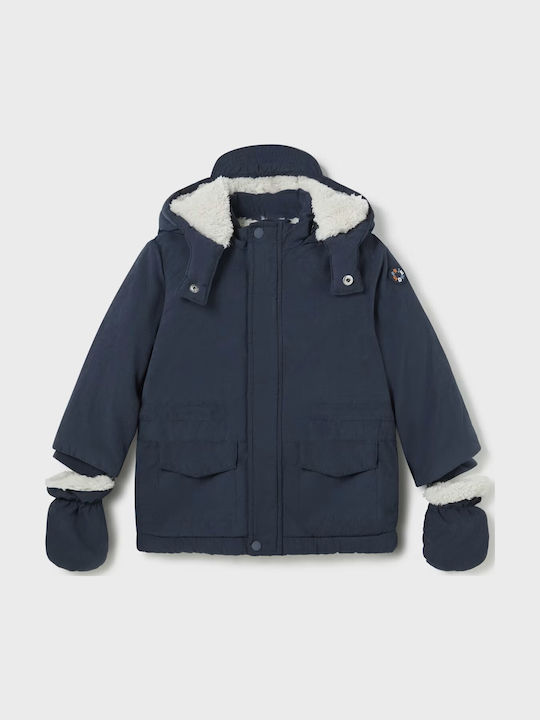 Kids' Parka with Hood Navy Blue