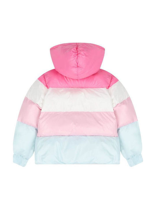 Down Jacket Kids Casual Coat with Hood Pink