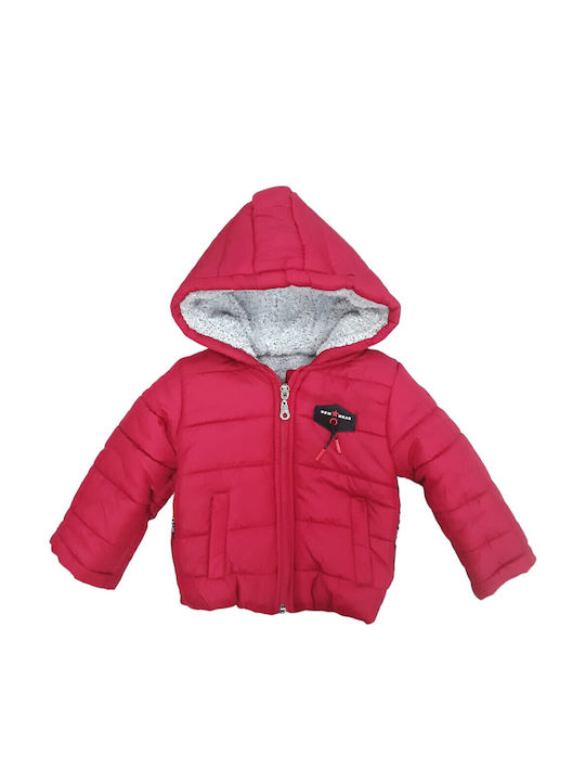 Παιδικό Casual Μπουφάν με Κουκούλα Red