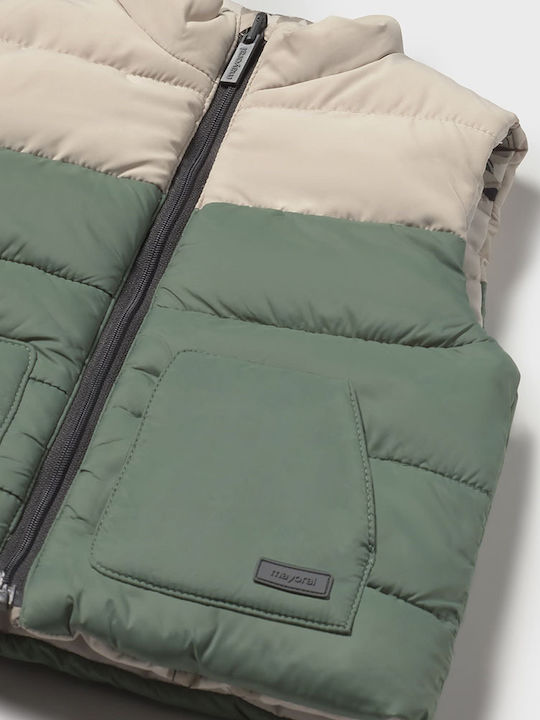 Kinder Freizeitjacke Ärmellos Beidseitig Green, Beige