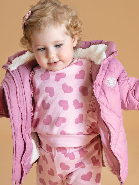 Kinder Freizeitjacke mit Kapuze Purple