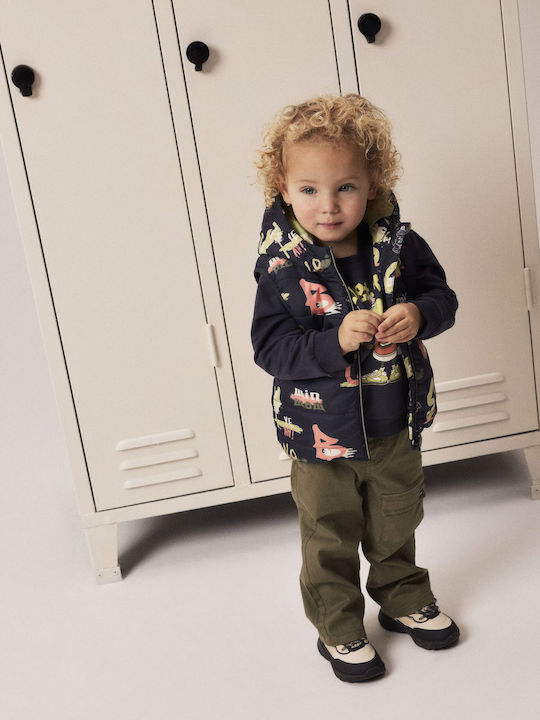 Kids' Casual Jacket Sleeveless with Hood Gray