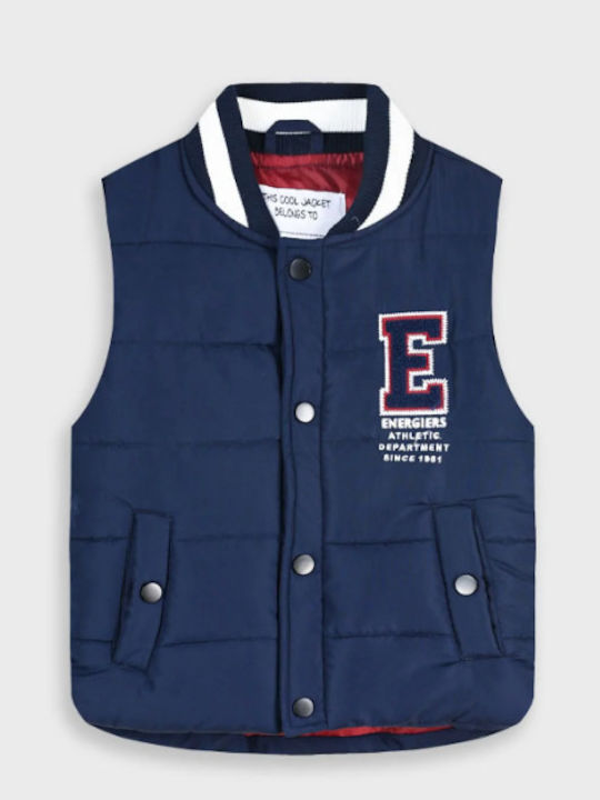 Kids' Quilted Jacket Sleeveless Blue