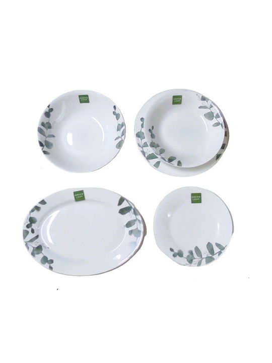 Max Home Teller Suppe Glas Grün mit Durchmesser 22cm