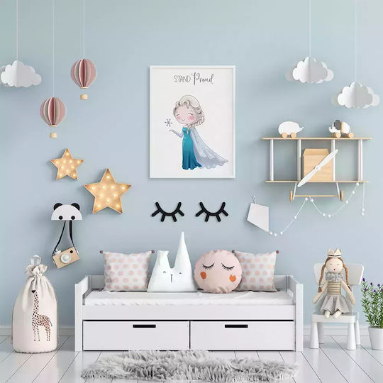 Kids Framed Plastic Wall Painting Frozen 21x30cm