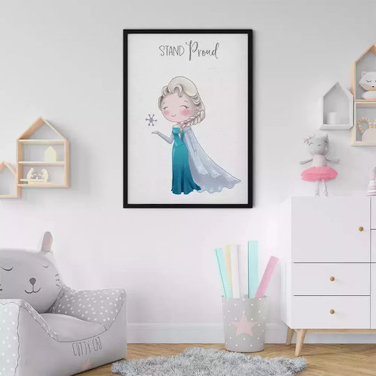 Kids Framed Plastic Wall Painting Frozen 21x30cm