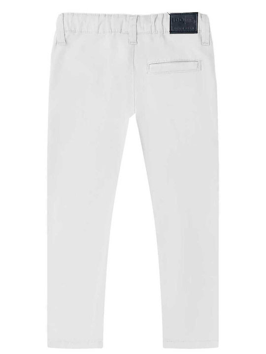 Kids' Chino Fabric Pants White