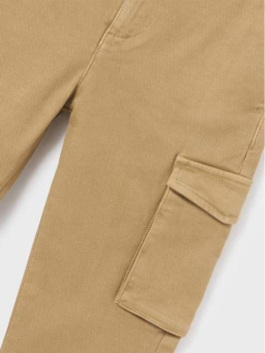 Pantaloni Cargo din Material Textil pentru Copii Tabac maro