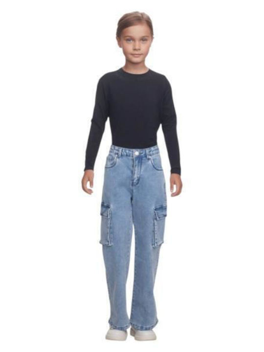 Kinder Schlaghose Jeans Hellblau
