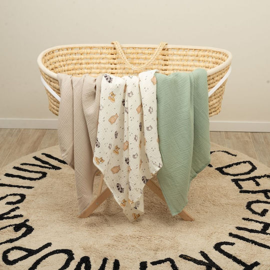 Kidizi Swaddle Blanket Bej 78x78εκ. 3buc