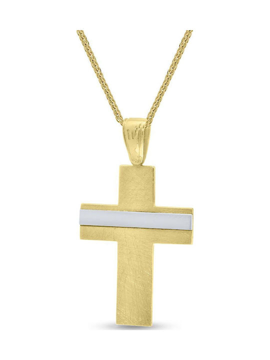 Psomas Herren Gold Kreuz 14K