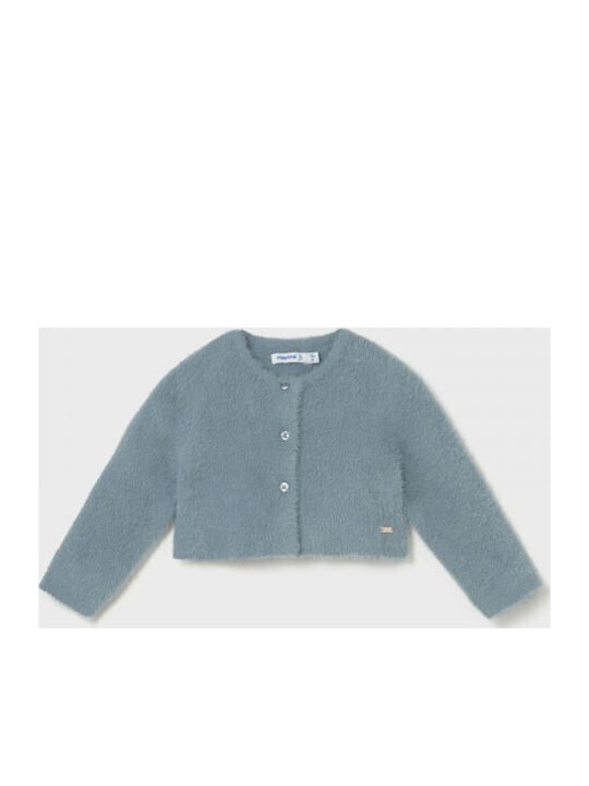 Kinderstrickjacke Pelz Hellblau