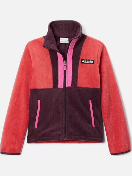 Kids Cardigan Fleece Daredevil, Moonvista, Pink Ice Full