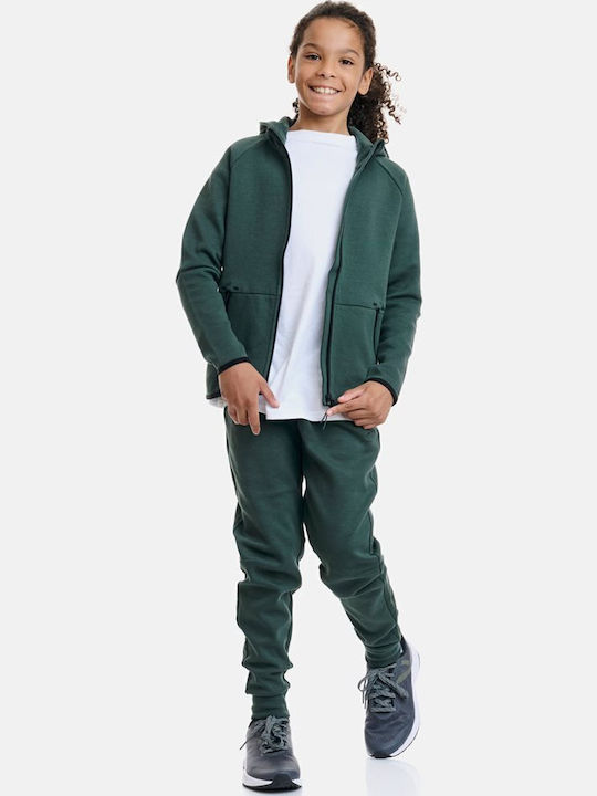 Cardigan pentru copii cu Glugă Verde Toddy