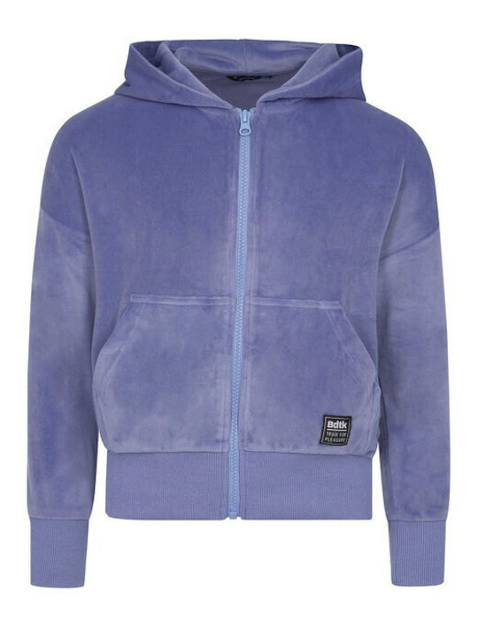 Athletic Kids Cardigan with Hood Blue
