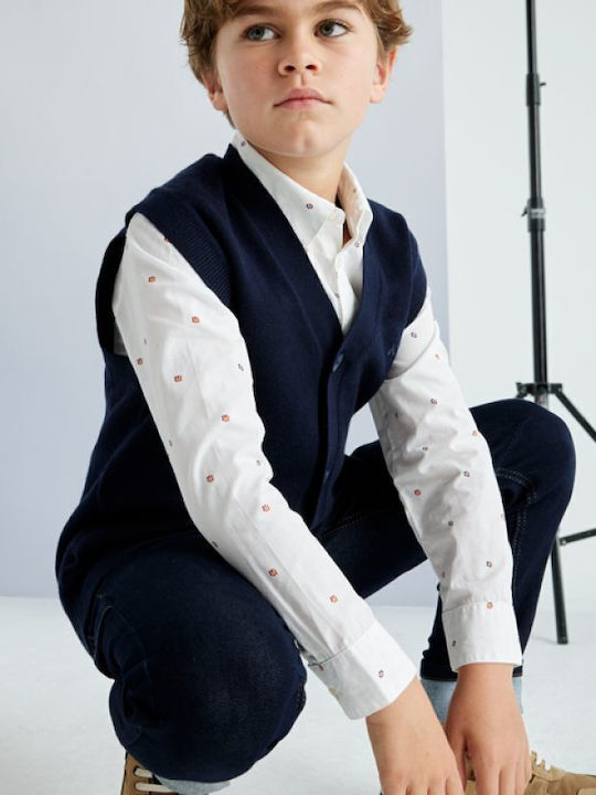 Kids Vest Cotton Navy Blue