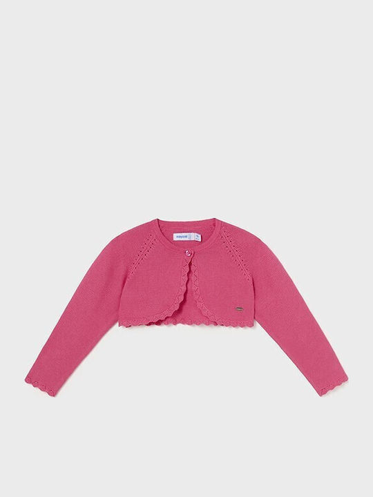 Kinderbolero Gestrickt Magenta