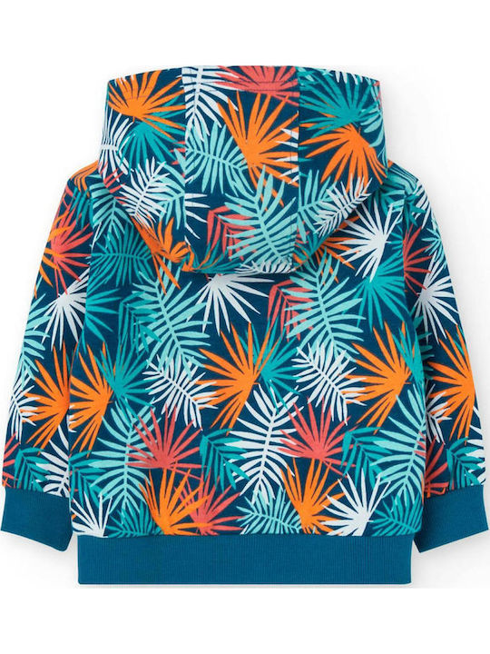 Kids Cardigan Fleece with Hood Multicolored