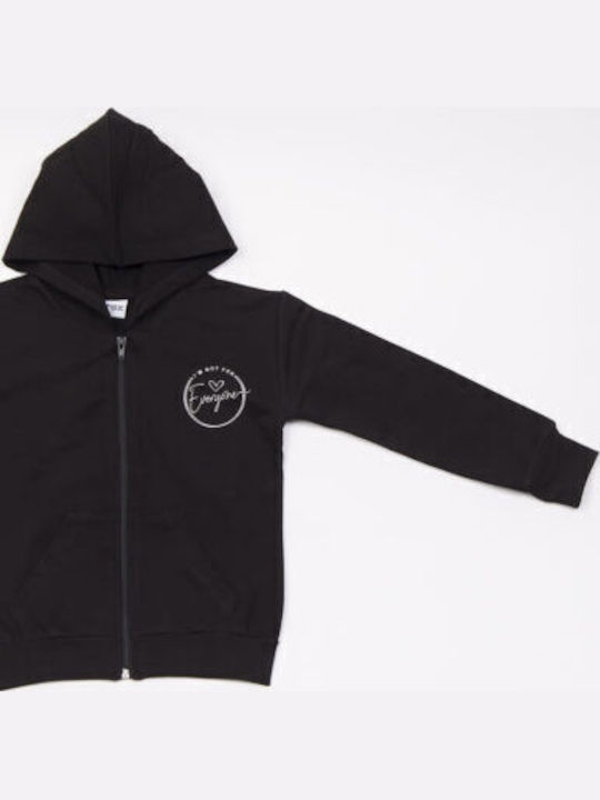 Kinder-Strickjacke Kapuzenpullover mit Schwarz