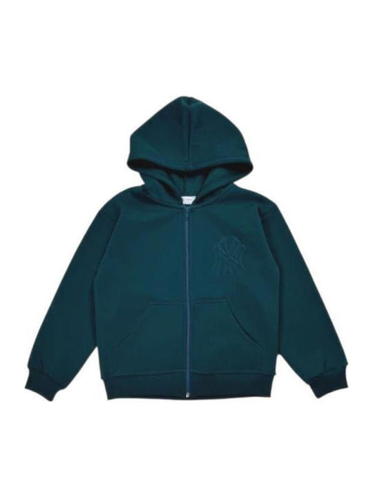 Kids Sweatshirt Cardigan Petrol