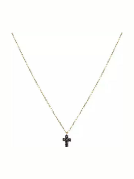 Women's Gold Cross 14K Double Sided with Chain