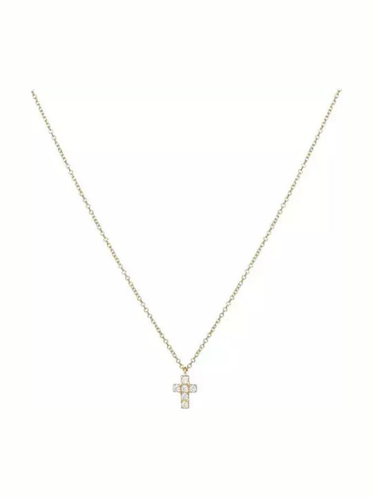 Women's Gold Cross 9K Double Sided with Chain