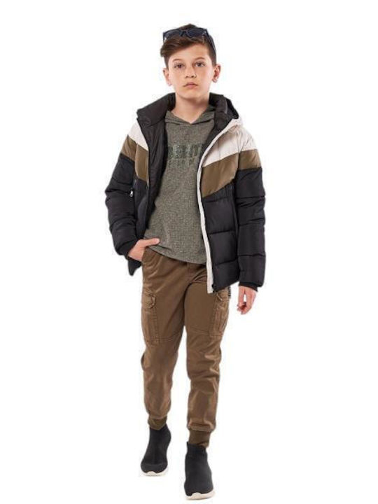 Kids' Casual Jacket Long with Hood Multicolour
